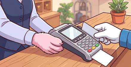クレジットカード決済のご案内POP(VISA・Mastercard のロゴ入り)