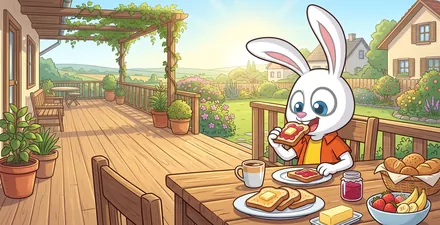 宿泊のモーニングのイメージ(イラスト)
