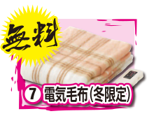 電気毛布（冬限定）